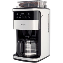 Cafetiere Filtre Digitale avec Broyeur - MEDION - 1000W - 1,5L - Silve