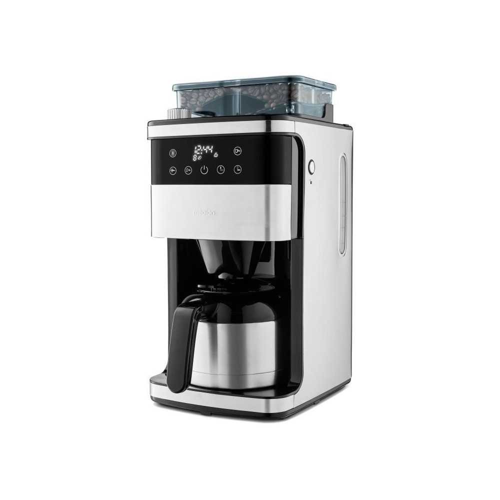 Cafetiere Filtre Digitale Isotherme avec Broyeur - MEDION - 1000W - 1,