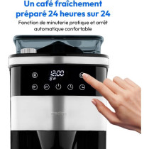 Cafetiere Filtre Digitale Isotherme avec Broyeur - MEDION - 1000W - 1,