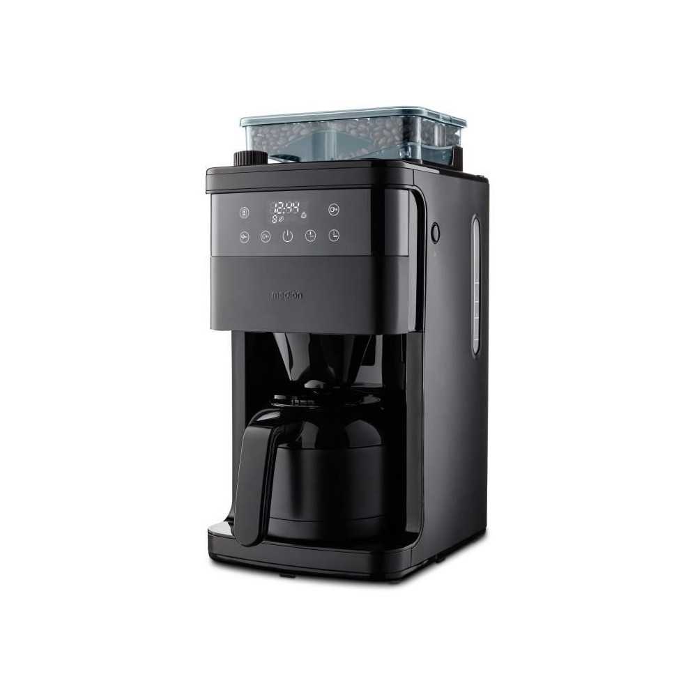 Cafetiere Filtre Digitale Isotherme avec Broyeur - MEDION - 1000W - 1,