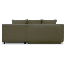 Canapé d'angle droit convertible - 3 places - MIKA - Tissu velours c