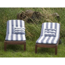 JARDIN PRIVE Bain de soleil flocons CANCALE 188x56x12 cm gris