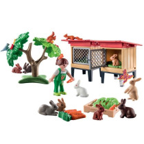 Playmobil - 71252 - Country the farm - Child with enclosure and rabbit