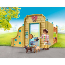 PLAYMOBIL 71743 Centre de soin : 8 chiens et soigneur