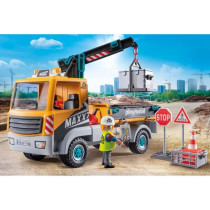 PLAYMOBIL 71750 Camion grue, ouvrier & accessoires