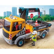 PLAYMOBIL 71750 Camion grue, ouvrier & accessoires
