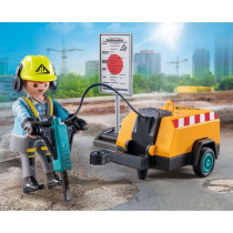 PLAYMOBIL 71752 Ouvrier marteau-piqueur et signalisation