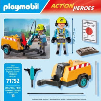 PLAYMOBIL 71752 Ouvrier marteau-piqueur et signalisation
