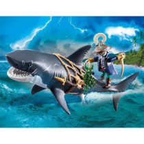 PLAYMOBIL 71793 Pirate et requin avec mâchoire articulée