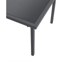Salon de jardin - Structure Acier - 4 personnes - Gris