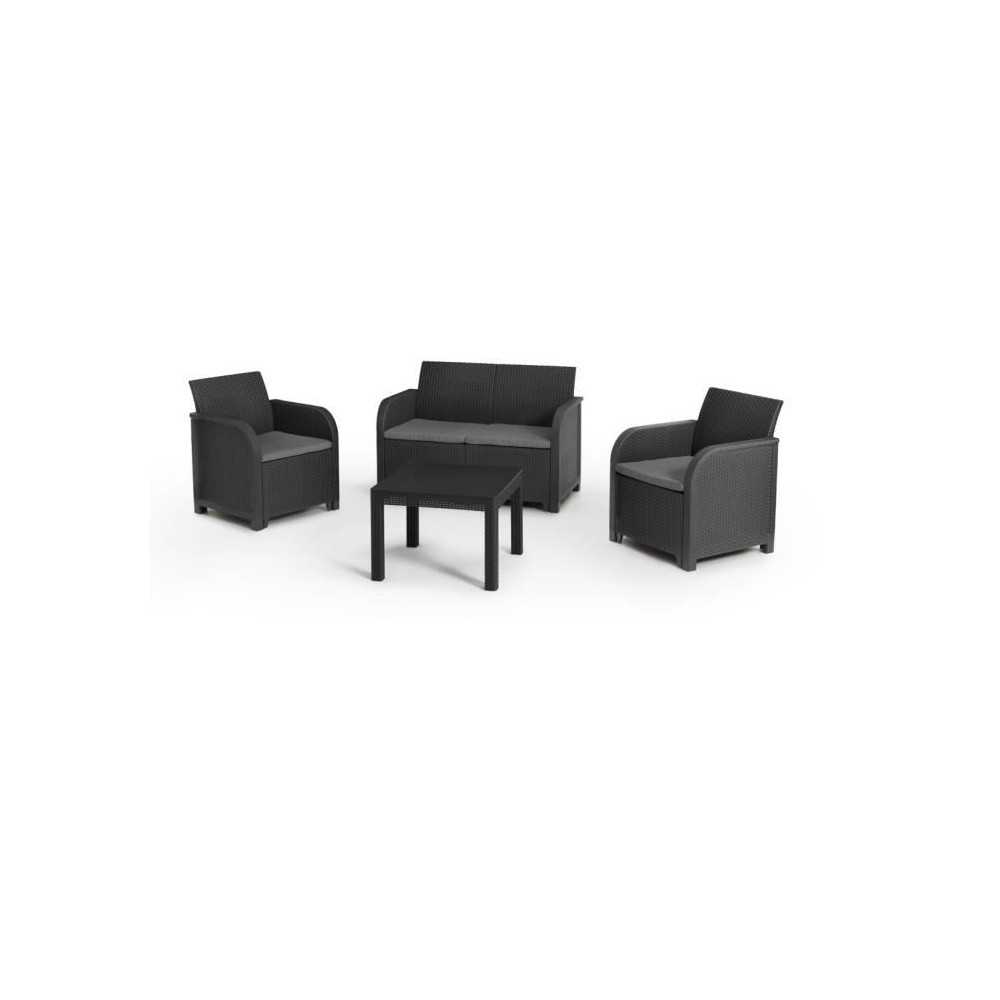 Salon de jardin en résine – Allibert by KETER - 4 personnes – SAN
