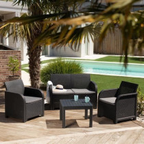 Salon de jardin en résine – Allibert by KETER - 4 personnes – SAN