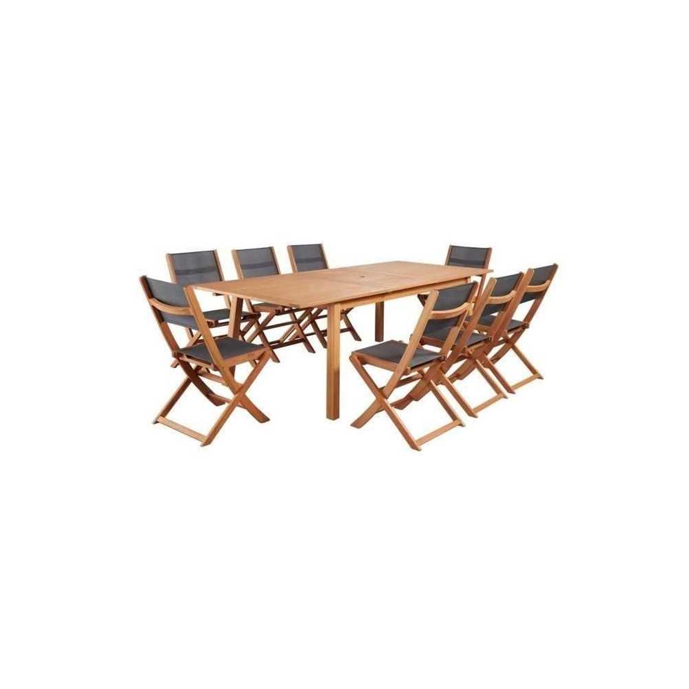 Ensemble repas de jardin 6 a 8 personnes - Table extensible 180/240 x