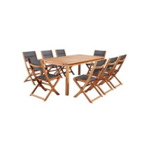 Ensemble repas de jardin 6 a 8 personnes - Table extensible 180/240 x