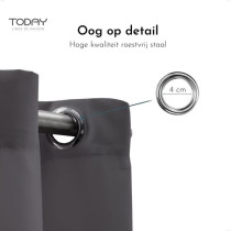 Curtain with eyelets - 140x240 - charcoal - Today Essential - 356003