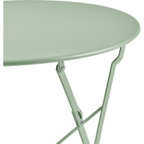 Bistro set for 2 people - 60 cm round table with 2 chairs - Powder-coa
