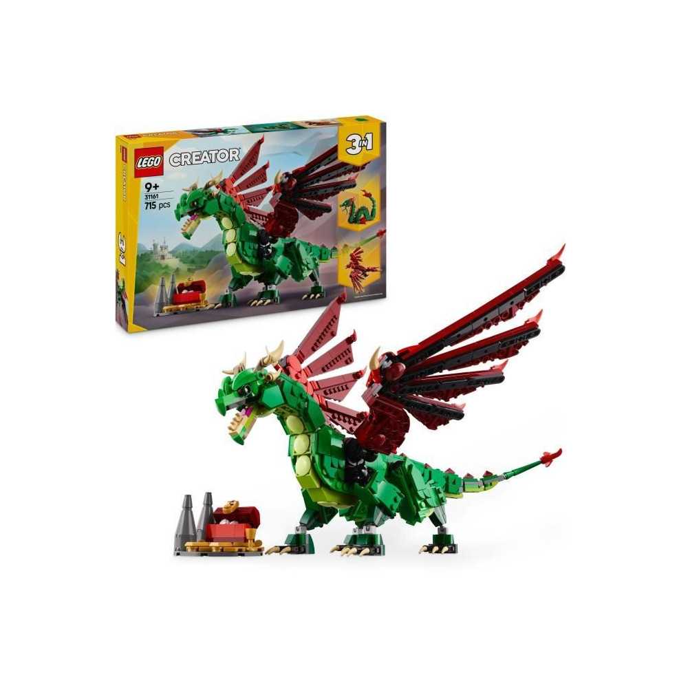 LEGO Creator 31161 3-en-1 Le dragon médiéval - Jeu de construction p