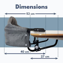 BAMBISOL booster table seat - Comfort backrest - Removable and machine