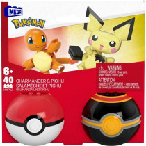MEGA Pack of 2 Pokeballs of 40 micro-bricks (random model)