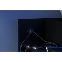 Lit mezzanine combiné enfant LED Gamer ONLINE - 90 x 200 cm - Noir ma