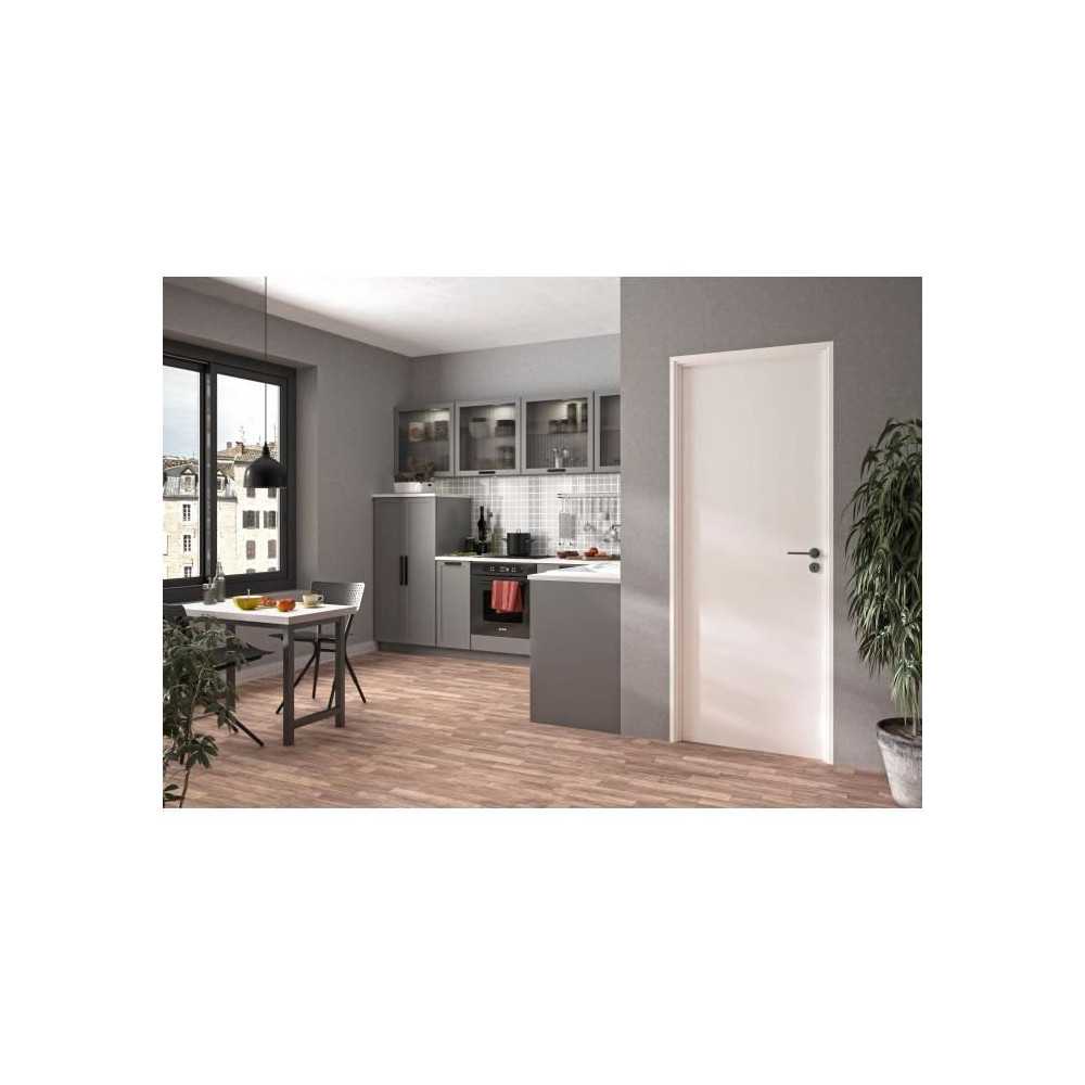 Bloc Porte - OPTIMUM - Revetement Spécial Blanc - H 204 x 83 x 4 cm,