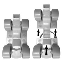 Roller skates and elbow/knee pads set - adjustable from 23 to 27 - PAT