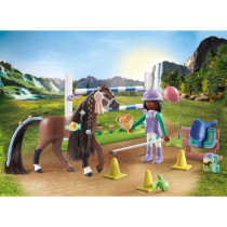 PLAYMOBIL 71355 Zoe & Blaze with obstacle course - Horses of Waterfall