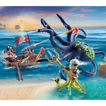 PLAYMOBIL 71419 Pirate with giant octopus - Pirates - With a pirate, a