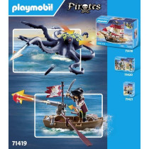 PLAYMOBIL 71419 Pirate with giant octopus - Pirates - With a pirate, a