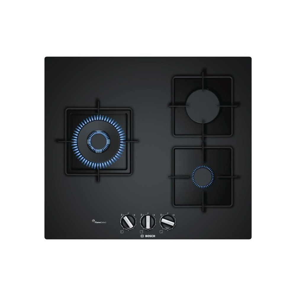 Table de cuisson a gaz - BOSCH SER6 - 3 foyers - 59 x 52 cm - PPC6A6B1