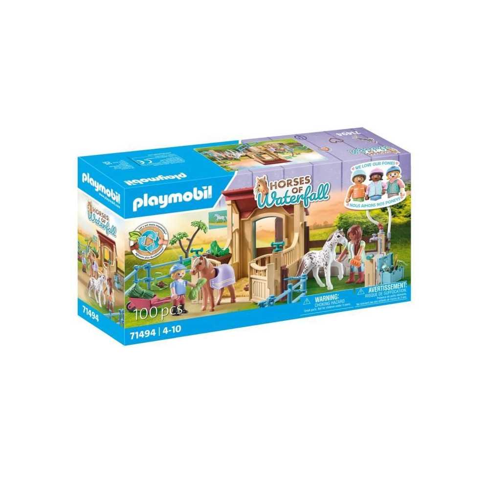 PLAYMOBIL 71494 Horses of Waterfall - Horses with Box and Ponies - Age
