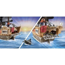 PLAYMOBIL 71530 Pirate Ship, 137 pieces including 3 characters and 4 a