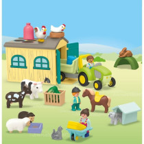 PLAYMOBIL Junior 71656 Farm tractor and animals, characters, For baby