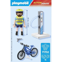 PLAYMOBIL 71732 Cyclist Policeman with Charging Station