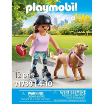 PLAYMOBIL 71739 Roller Girl with Retriever