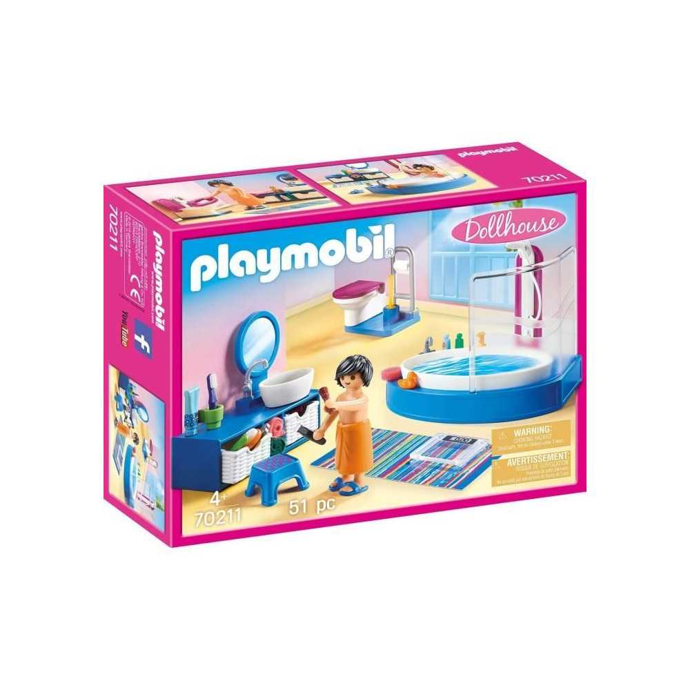 PLAYMOBIL 70211 - Dollhouse La Maison Traditionnelle - Bathroom with b