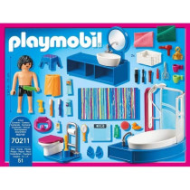 PLAYMOBIL 70211 - Dollhouse La Maison Traditionnelle - Bathroom with b