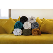 Plaid microflanelle 130x170 cm gris
