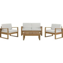 Salon de jardin en bois d'Acacia FSC - PALAWAN - 4 personnes - Coussin