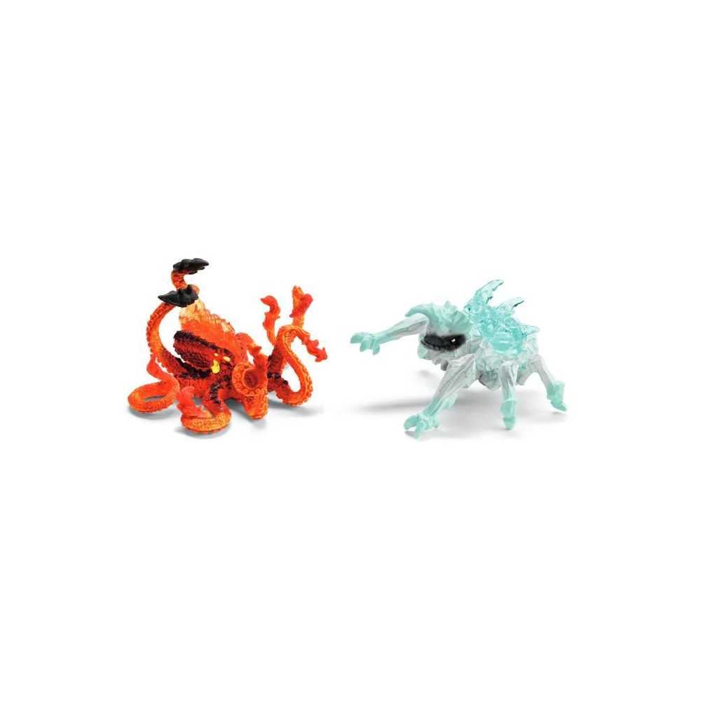 SCHLEICH 70826 Eldrador Creatures Lava Octopus vs Ice Bug Duo Figures SCHLEICH 70826 Eldrador Creatures Lava Octopus vs Ice Bug Duo Figures