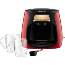 Coffee machine - SENCOR - SCE 2101RD - 0.3 L - 500 W - 2 cups included