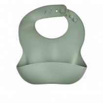 SET OF 2 SILICONE BIBS 1 CACTUS GREEN + 1 GREY