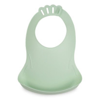 SET OF 2 CELADON GREEN BIBOU BIBS - CHARM GREY