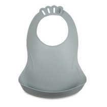 SET OF 2 CELADON GREEN BIBOU BIBS - CHARM GREY