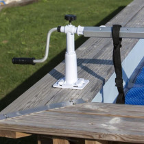 GRE - Enrouleur de bâches pour piscine hors-sol jusqu'a 5,8m de large