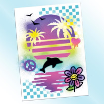 Canal Toys - Airbrush Art - Poster Creation Kit with electronic spray,