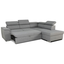 Canapé d'angle convertible réversible avec coffre - 5 places - DAYTO