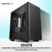PC case without power supply - DEEPCOOL CH370 (Black) - Mini tower - M