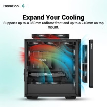 PC case without power supply - DEEPCOOL CH370 (Black) - Mini tower - M