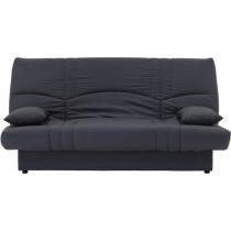 Banquette clic clac 3 places - Tissu gris anthracite - L 190 x P 92 cm